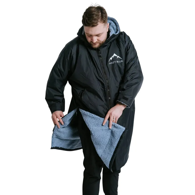 Hazy Blue Padstow Riding All Weather Robe Adults in Black-2