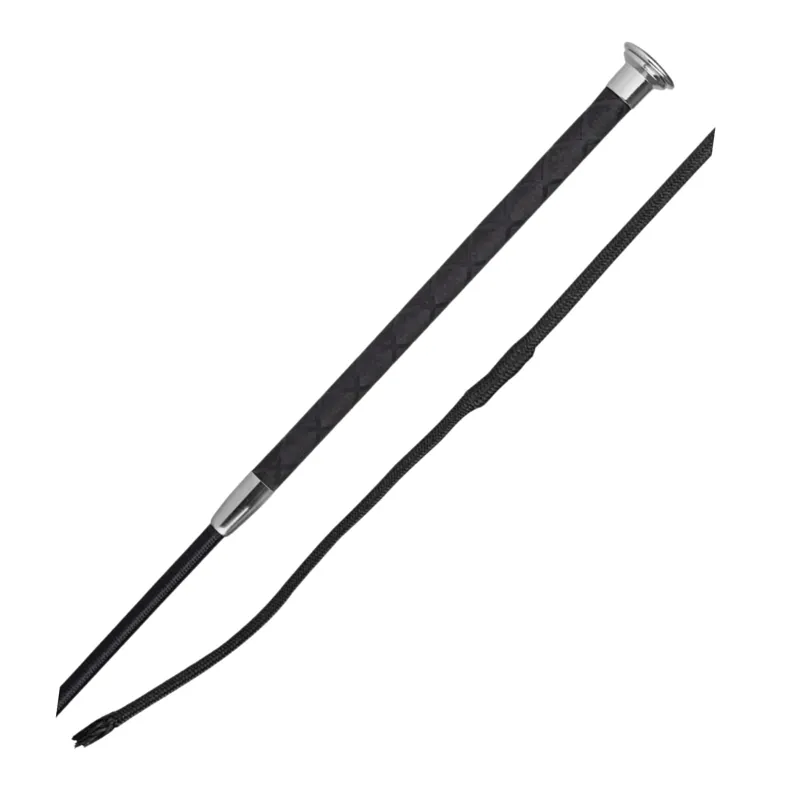 Woof Wear Harmony Dressage Whip in Black and Silver