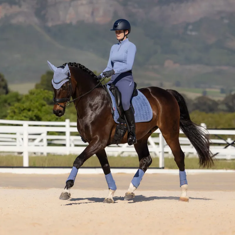 LeMieux Suede Dressage Square in Powder Blue-2