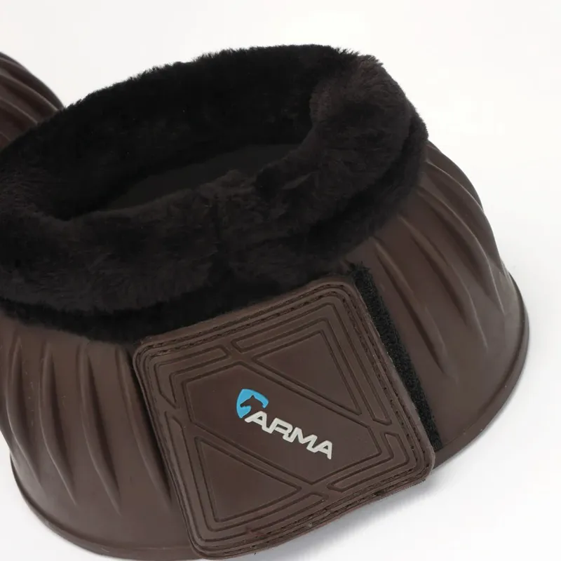 ARMA Fleece Over Reach Boots in Brown-4