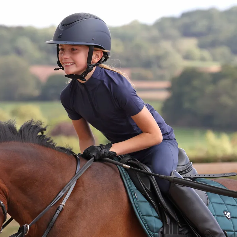 Aubrion React Young Rider Short Sleeve Base Layer in Midnight -3