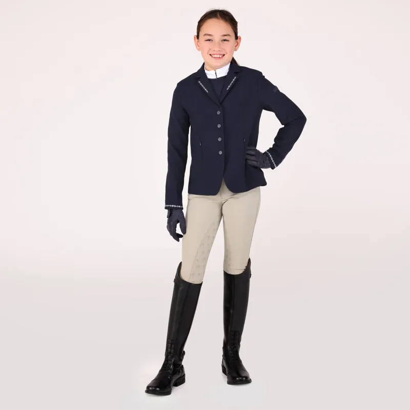 Aubrion Optima LX Young Rider Show Jacket in Navy -3