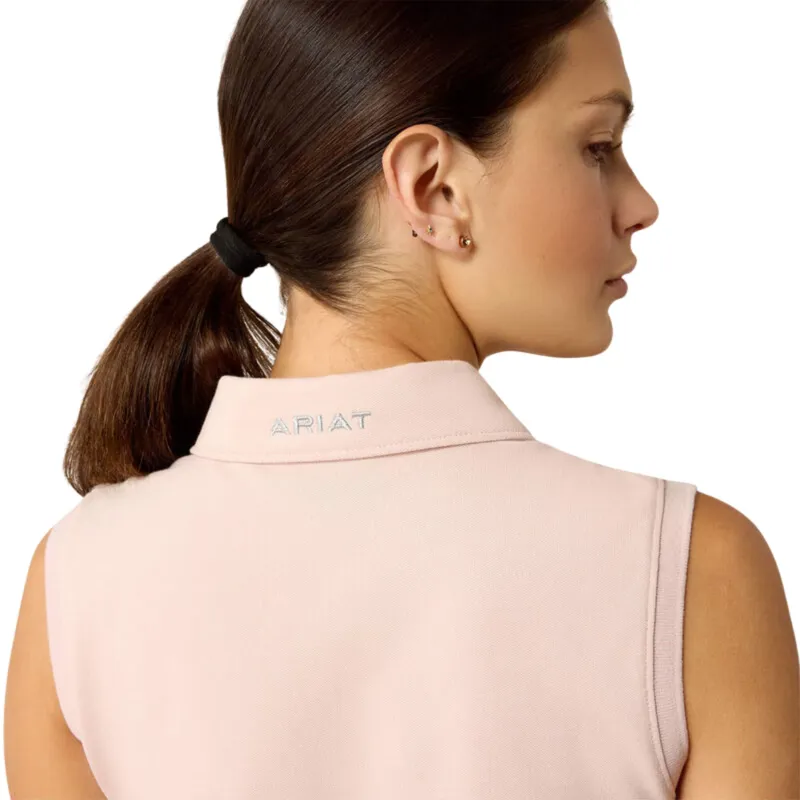 Ariat Prix Sleeveless Polo in Sepia Rose-3