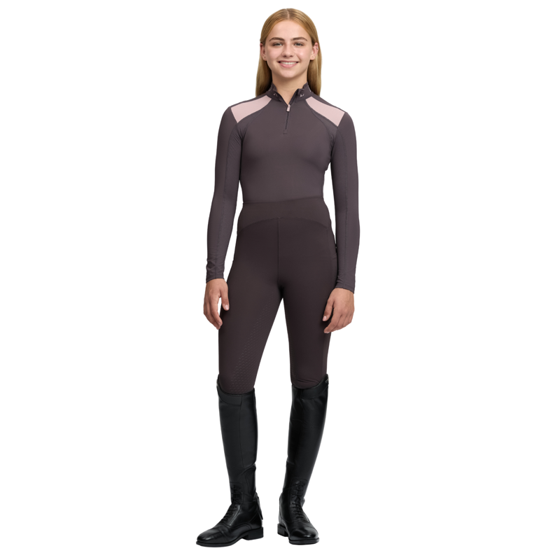 LeMieux Young Rider Mia Mesh Baselayer in Cocoa-4