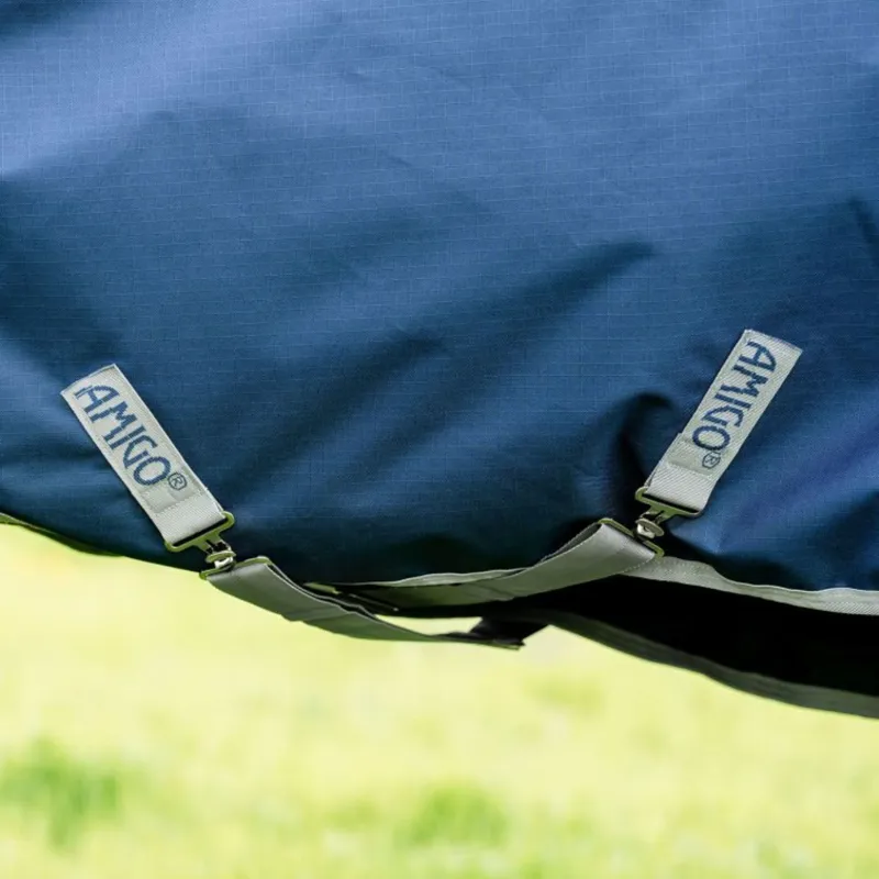 Horseware Amigo Ripstop 900D 50g Standard Neck Turnout Rug in Navy-2