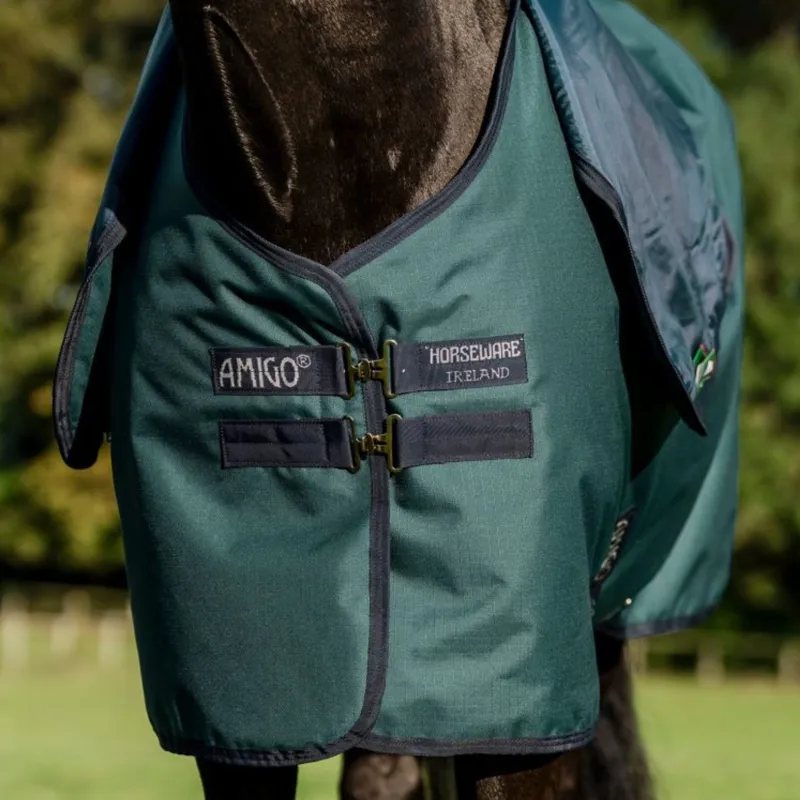 Horseware Amigo Ripstop 900D Plus 100g Turnout Rug in Dynasty Green-2
