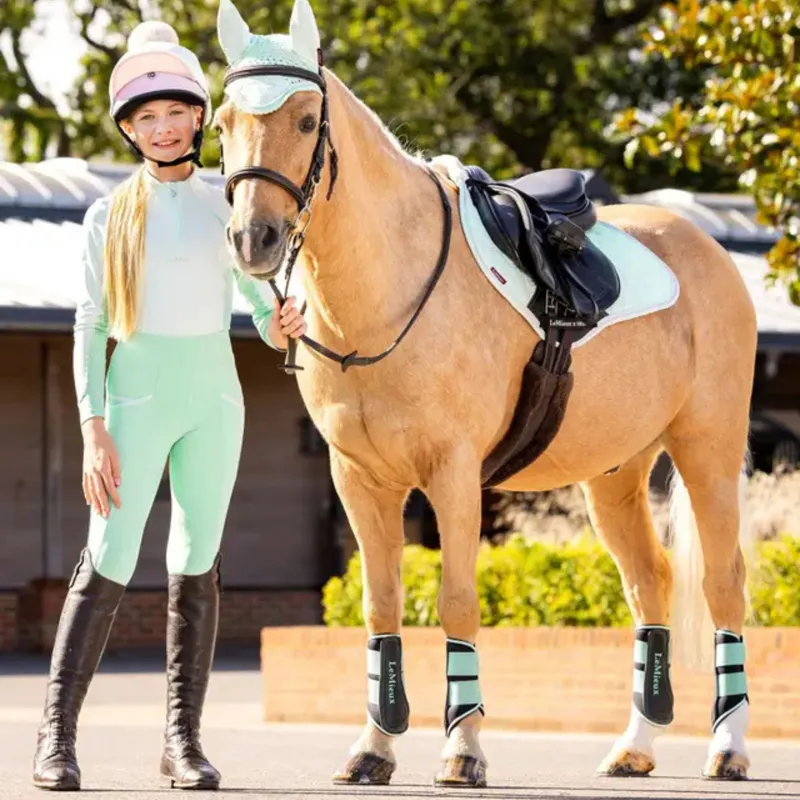 LeMieux Harlow Grafter Brushing Boots in Softmint-1