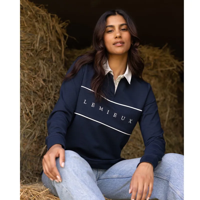 LeMieux Rochelle Rugby Shirt in Navy-3