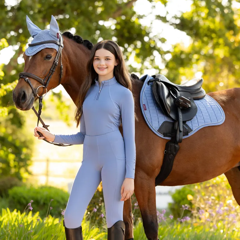 LeMieux Young Rider Orla Pull On Breech in Powder Blue-3