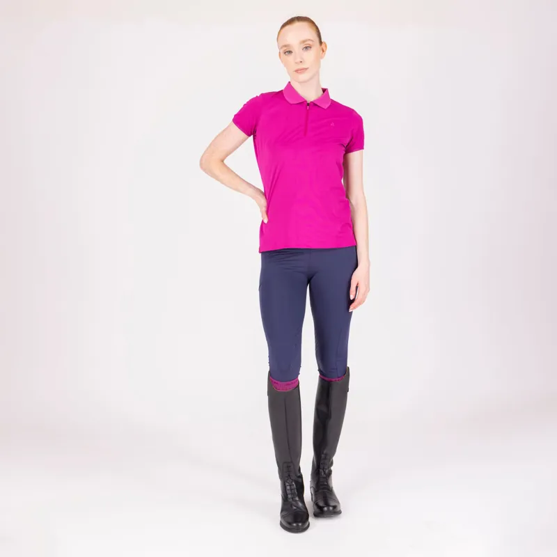 Aubrion React Tech Polo in Fuchisa-1