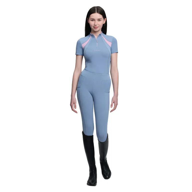 LeMieux Young Rider Mia Mesh Baselayer in Powder Blue-4