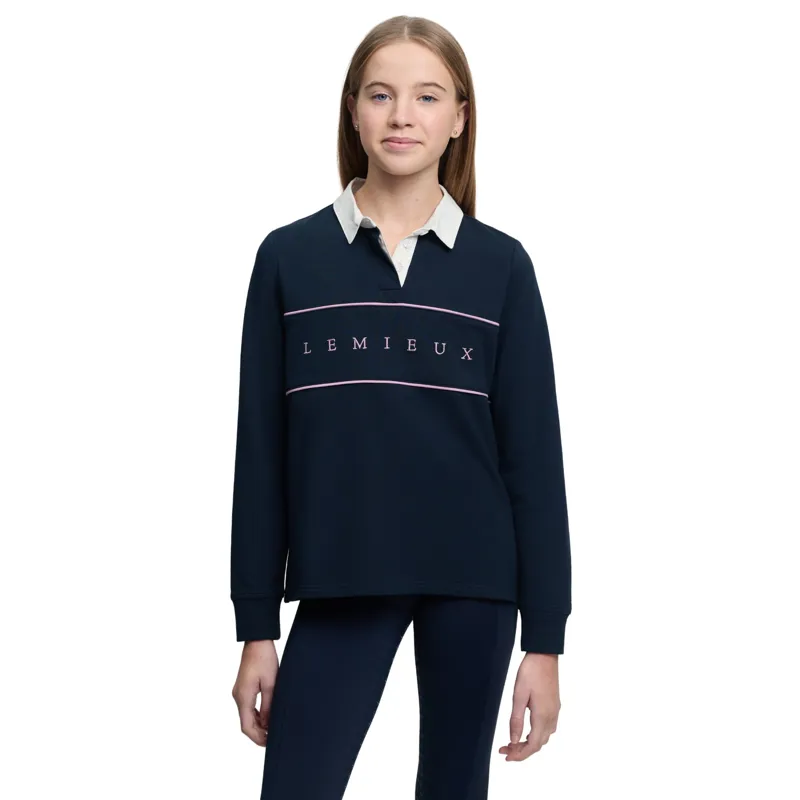 LeMieux Young Rider Riley Rugby Shirt in Navy-2