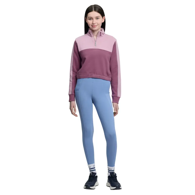LeMieux Young Rider Kate Cropped Quarter Zip in Mallow-4