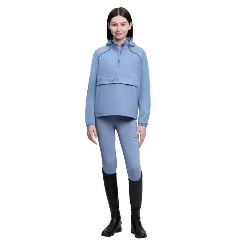 LeMieux Young Rider Paige Quarter Zip Waterproof Jacket in Powder Blue-4