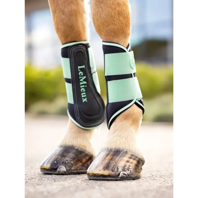 LeMieux Harlow Grafter Brushing Boots in Softmint-3