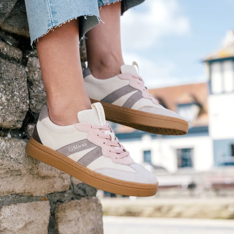 LeMieux Stockbridge Suede Lifestyle Trainers in Stone-4