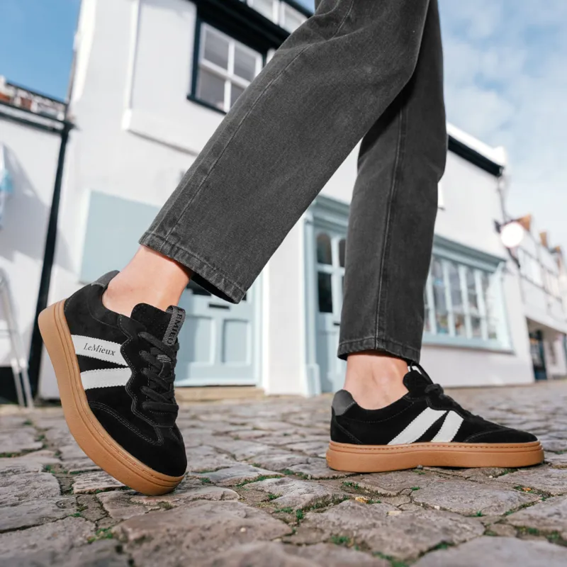 LeMieux Stockbridge Suede Lifestyle Trainer in Black-5