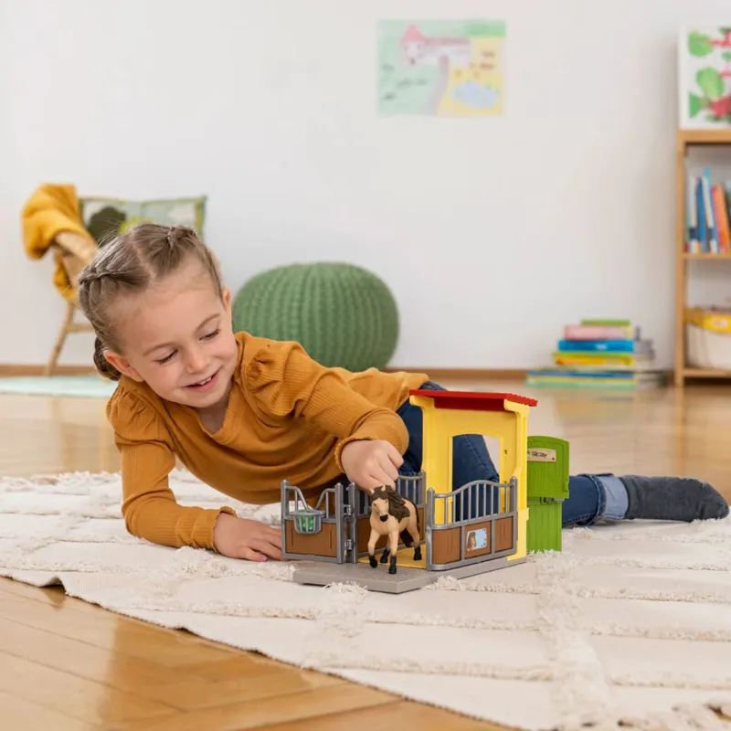 Schleich Pony Box With Iceland Pony Stallion-2