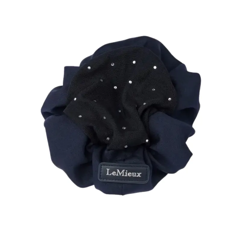 LeMieux Scrunchie With Crystal Hair Net in Navy and Black