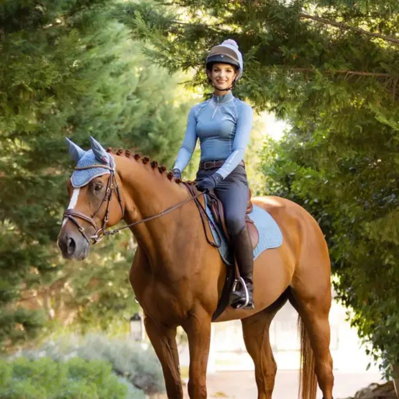 LeMieux Suede GP Square in Ice Blue-1