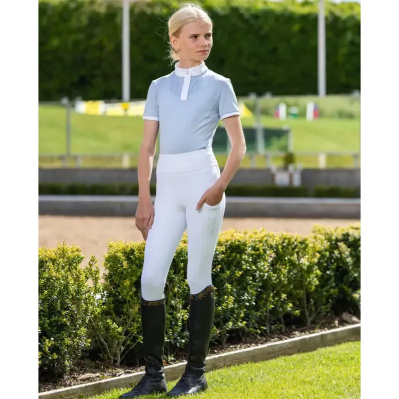LeMieux Young Rider Pull On Breeches in White-3