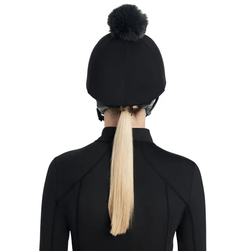 LeMieux Classique Pom Hat Silk in Black-1