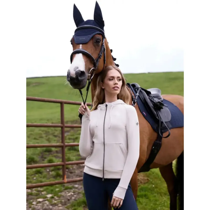 LeMieux Tabi Tech Zip Through Hoodie in Stone-1