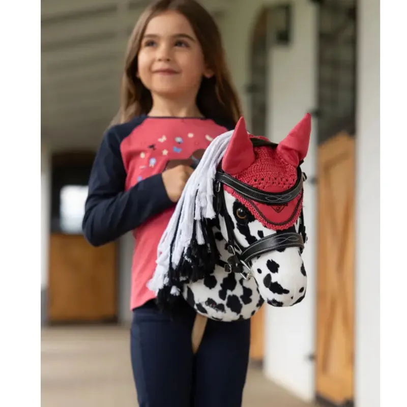 LeMieux Hobby Horse Fly Hood in Cranberry-1