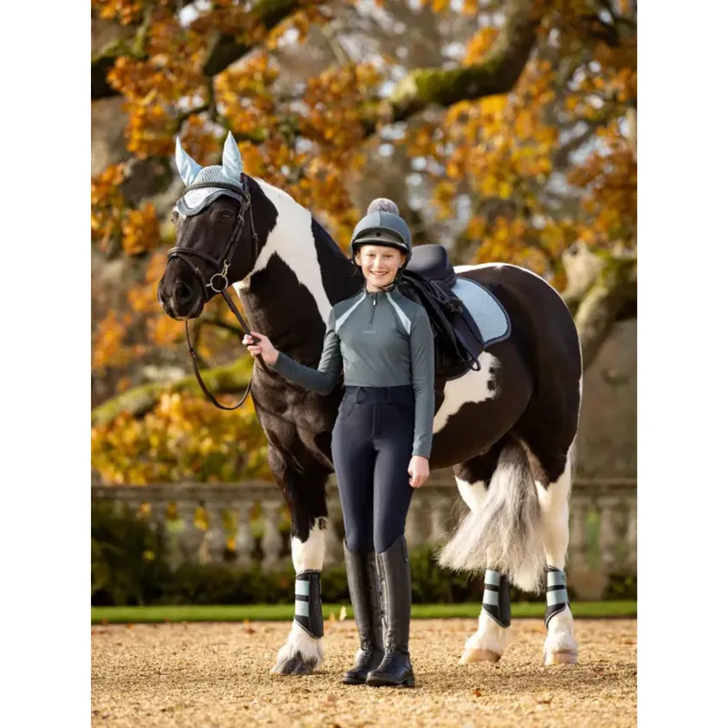 LeMieux Young Rider Mia Mesh Base Layer in Petrol-2