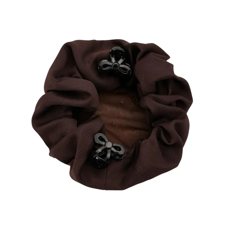 LeMieux Scrunchie With Crystal Hair Net in Brown/Brown-1