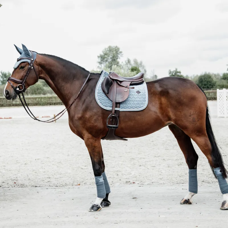 Kentucky Jumping Saddle Pad Velvet in Light Blue-2