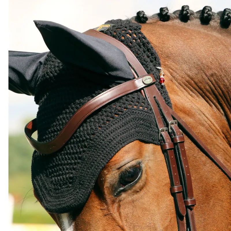 Kentucky Fly Veil Wellington in Black-2