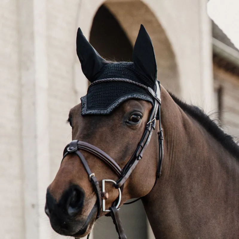 Kentucky Fly Veil Wellington Glitter Stone in Black-1