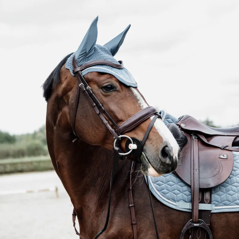 Kentucky Fly Veil Wellington Velvet in Light Blue-1