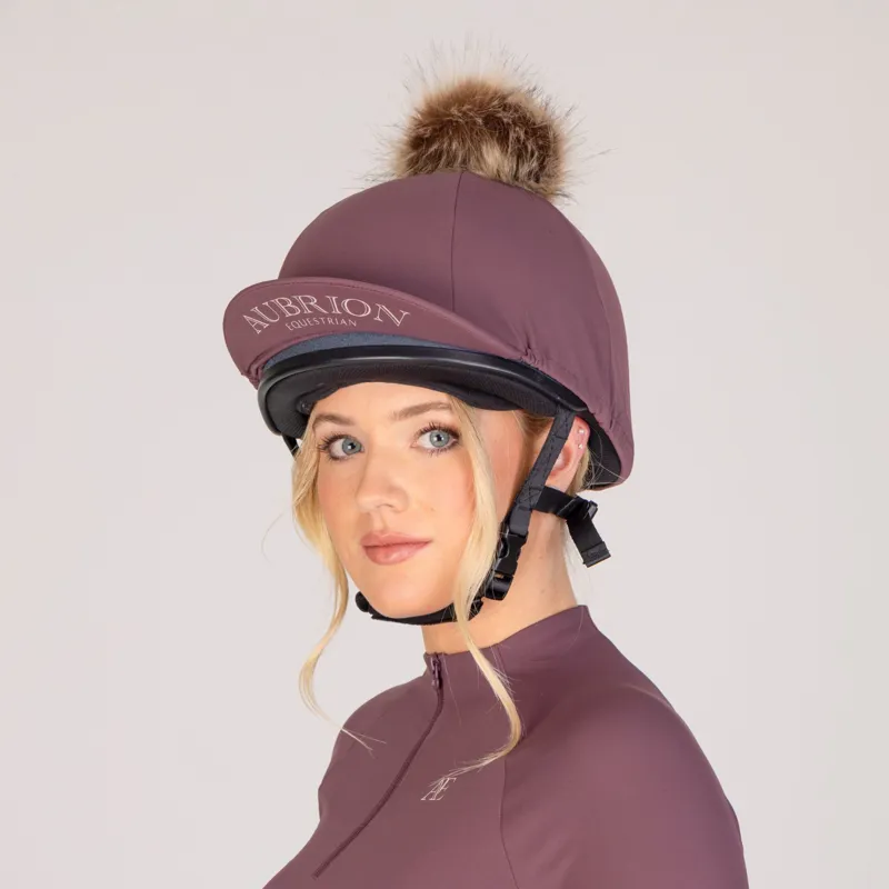 Aubrion Equestrian Hat Cover in Thistle-2