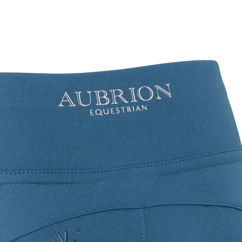 Aubrion Equestrian Riding Winter Tights Young Rider in Estate Blue-3