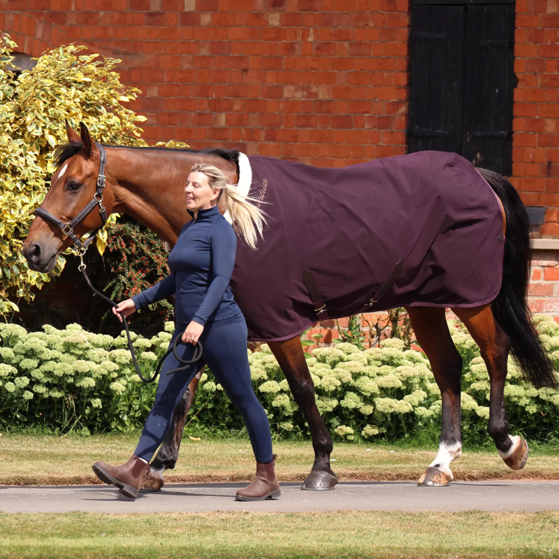 Shires Deluxe Stable Sheet Rug in Black Cherry-1