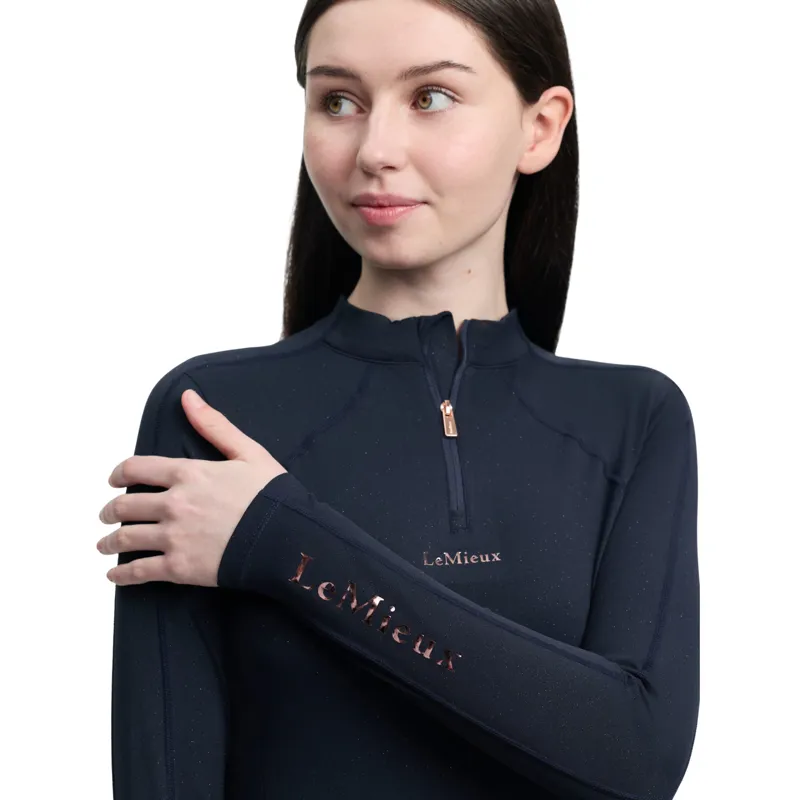 LeMieux Young Rider Sparkle Baselayer in Navy-2