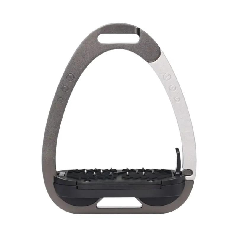 LeMieux Vector Balance Stirrup Irons in Grey and Silver-2