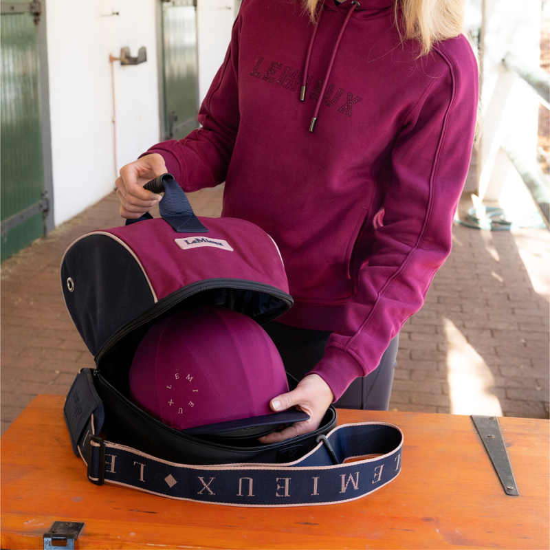 LeMieux Hat Bag in Blackberry-2
