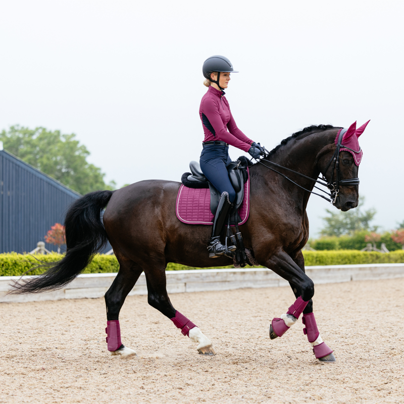 LeMieux Suede Dressage Square in Blackberry-2