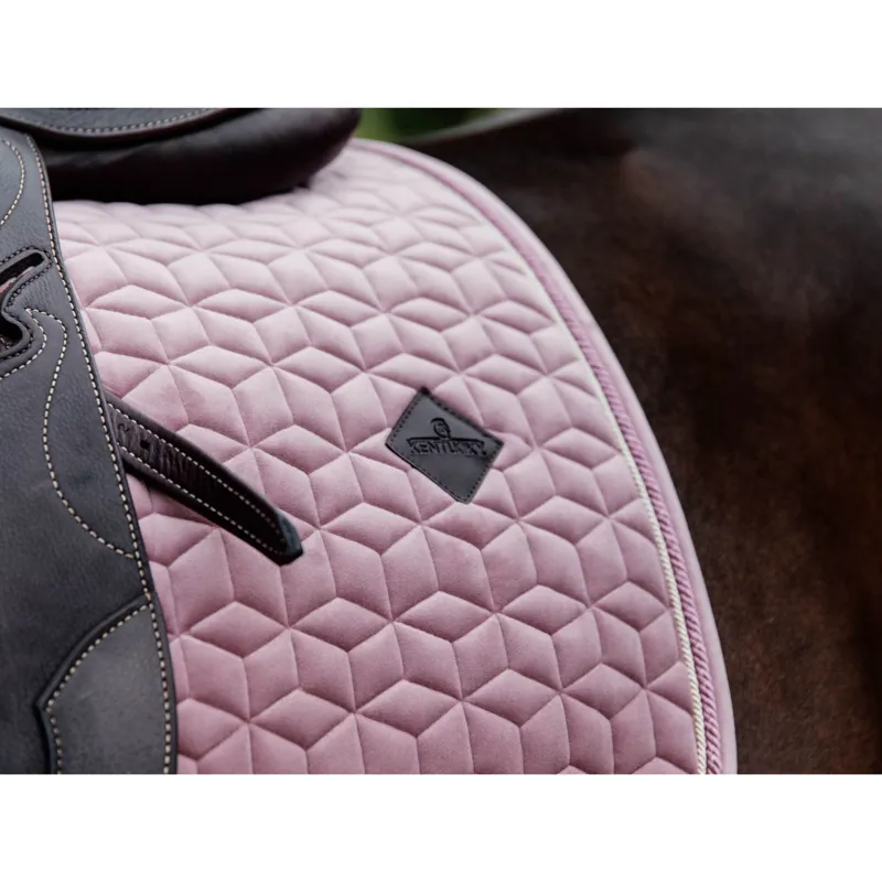 Kentucky Jumping Saddle Pad Velvet in Old Rose-3