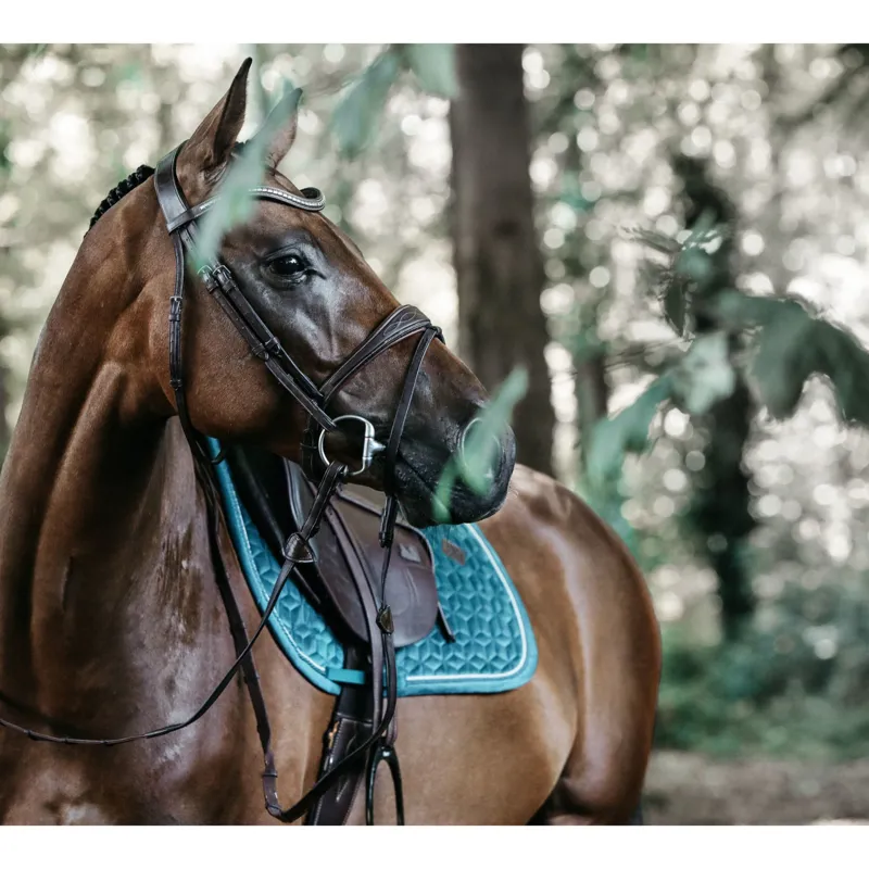 Kentucky Jumping Saddle Pad Velvet in Emerald-1