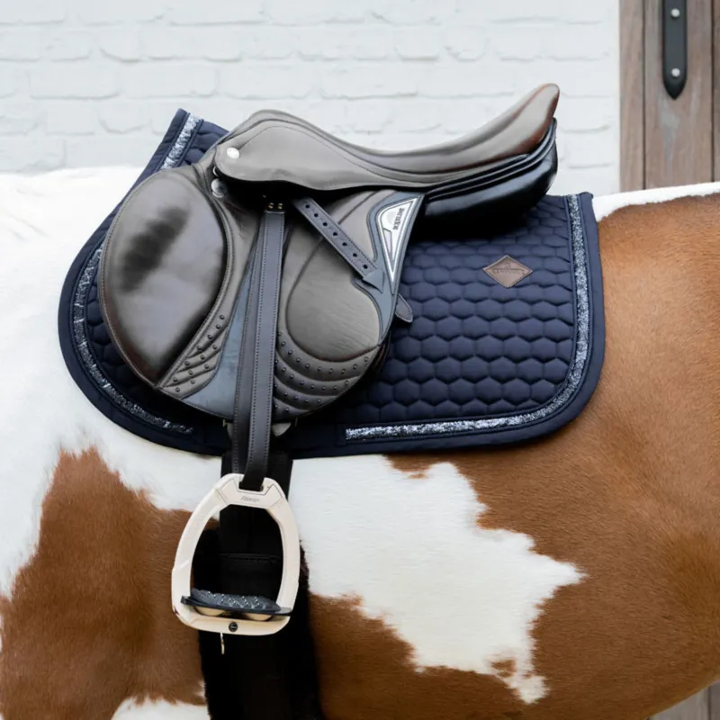 Kentucky Glitter Saddle Pad Jumping in Navy-1