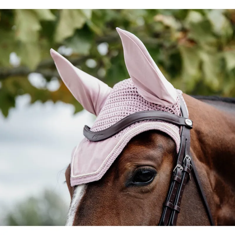 Kentucky Fly Veil Wellington Velvet in Old Rose-2