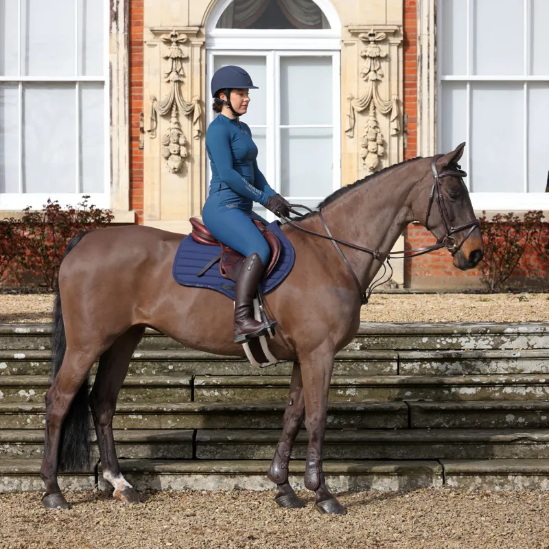 Aubrion Equestrian Winter Long Sleeve Base Layer in Estate Blue -5