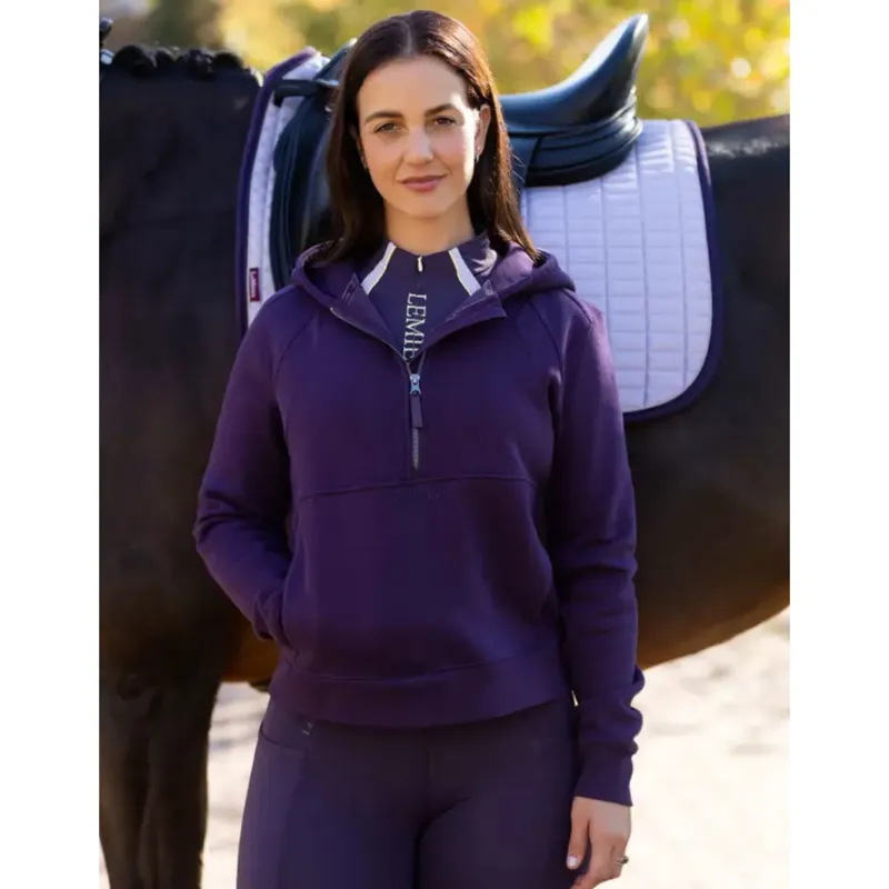 LeMieux Henrietta Half Zip Hoodie in Juniper-3