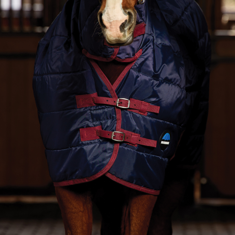 Weatherbeeta Comfitec 210D Channel Quilt Stable Combo 220g Rug In Navy/Burgundy-1