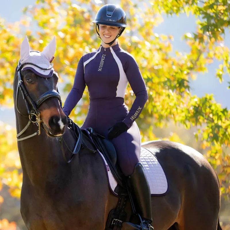 LeMieux Suede Dressage Square in Lilac-2