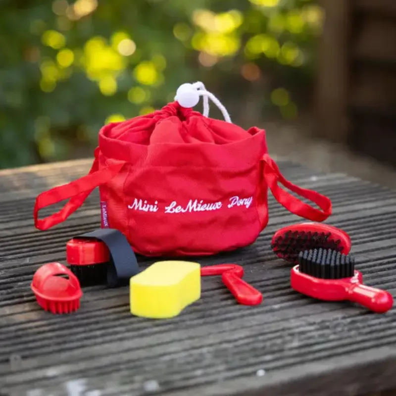 LeMieux Toy Pony Grooming Kit In Chilli Red -2